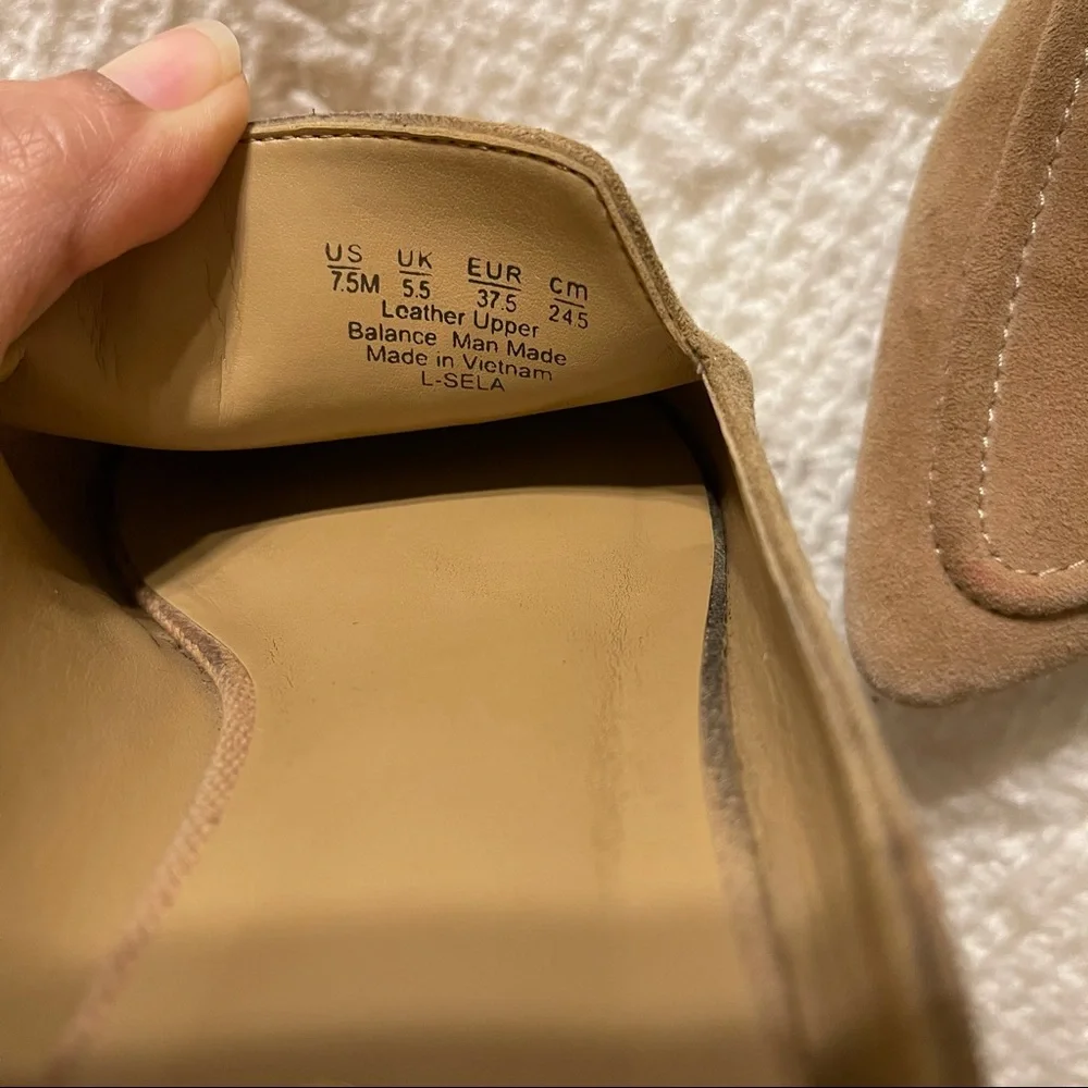 Women’s Suede Slip-On Mules in Beige - Picture 8 of 8